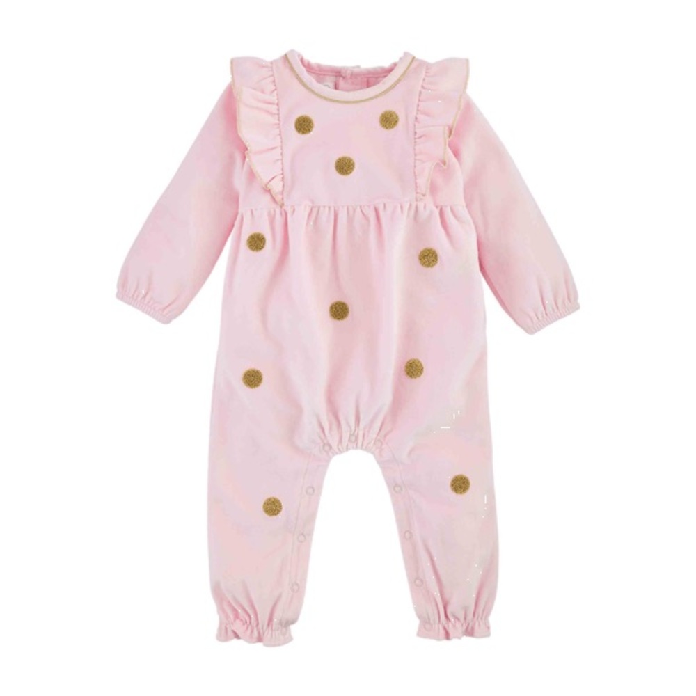 NWT Mud Pie Gold Boucle Baby Bodysuit